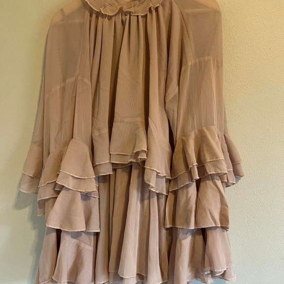 Commense Blush Pink Ruffled Mini Dress - Picture 5 of 6